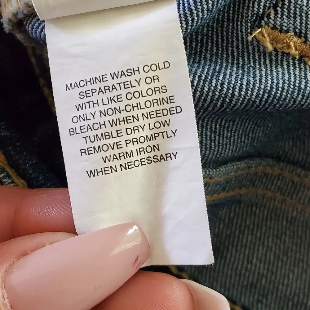 Girls Childrens Place Dark Blue Wash Denim Jean Skirt Size 12 Slim